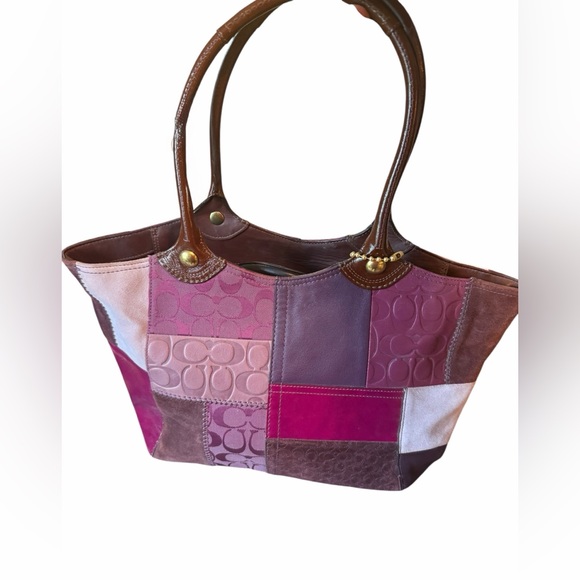 Coach Handbags - Coach Bleecker Patchwork Pink Leather Tote